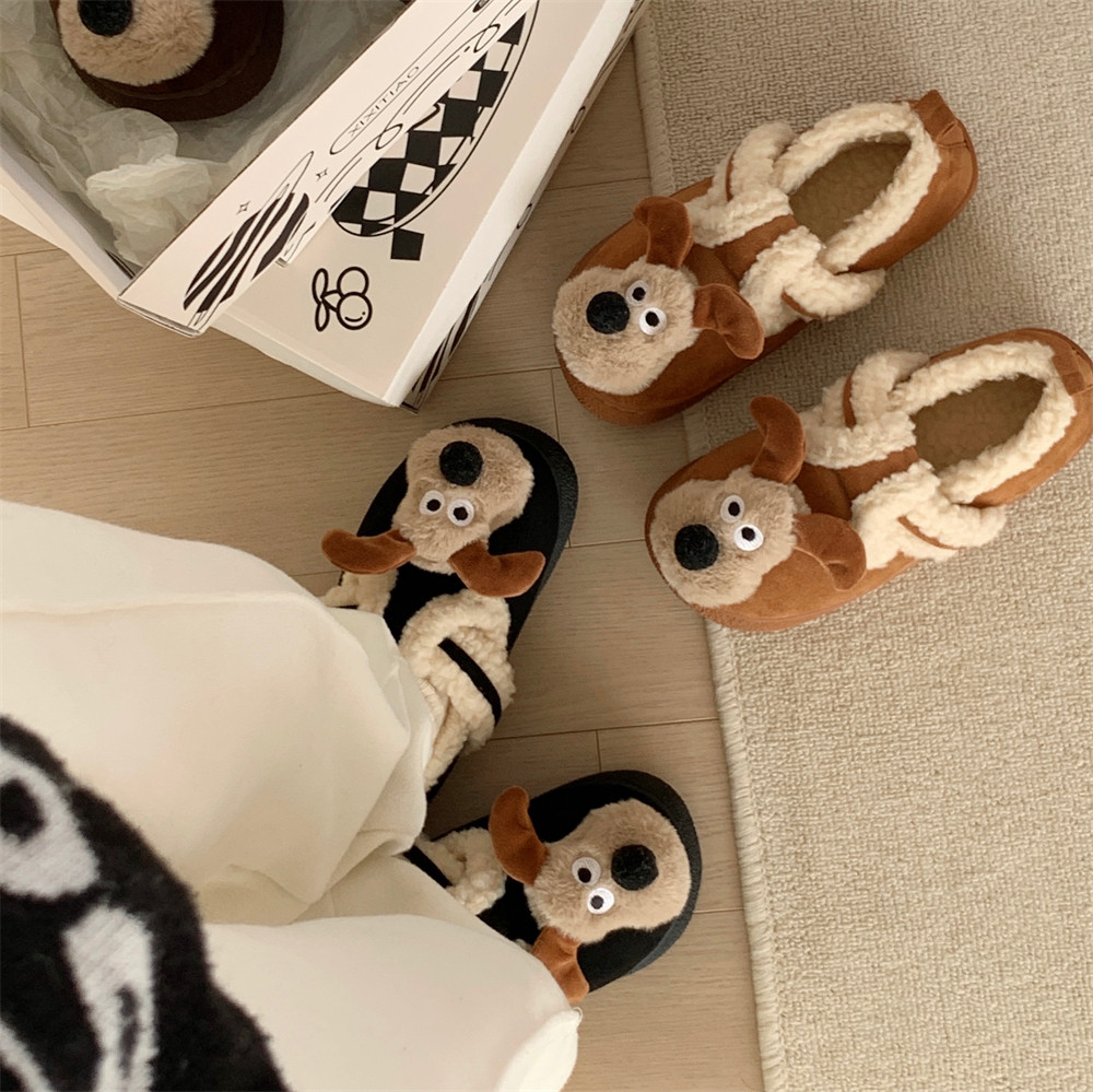 细细条女冬卡通可爱狗狗保暖加绒勃肯鞋户外防滑全包跟亲子棉鞋,居家布艺,居家棉拖/棉鞋,淘宝优惠券,粉丝福利购,淘宝优惠卷