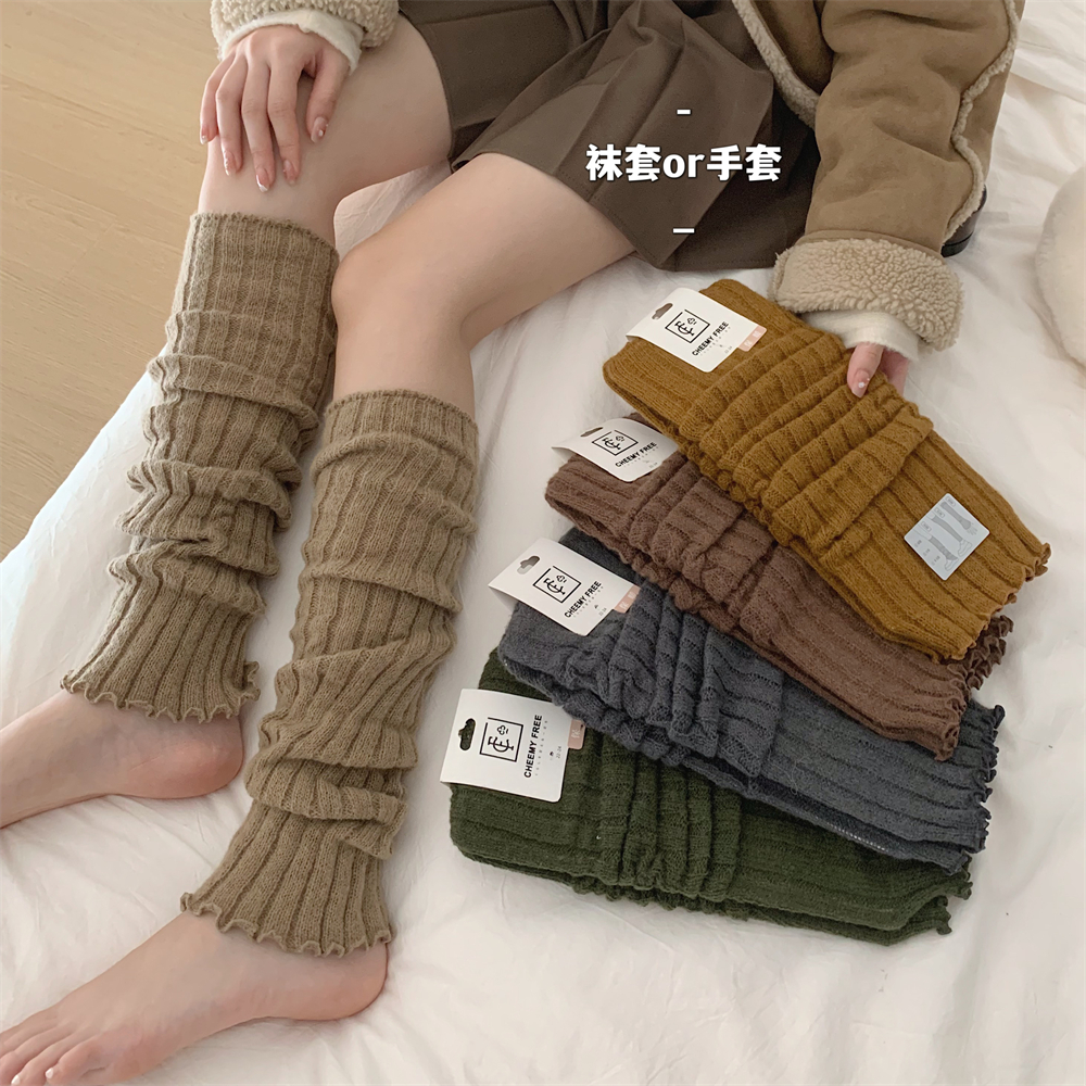 y2k学生半袖手套腿套时尚小腿袜