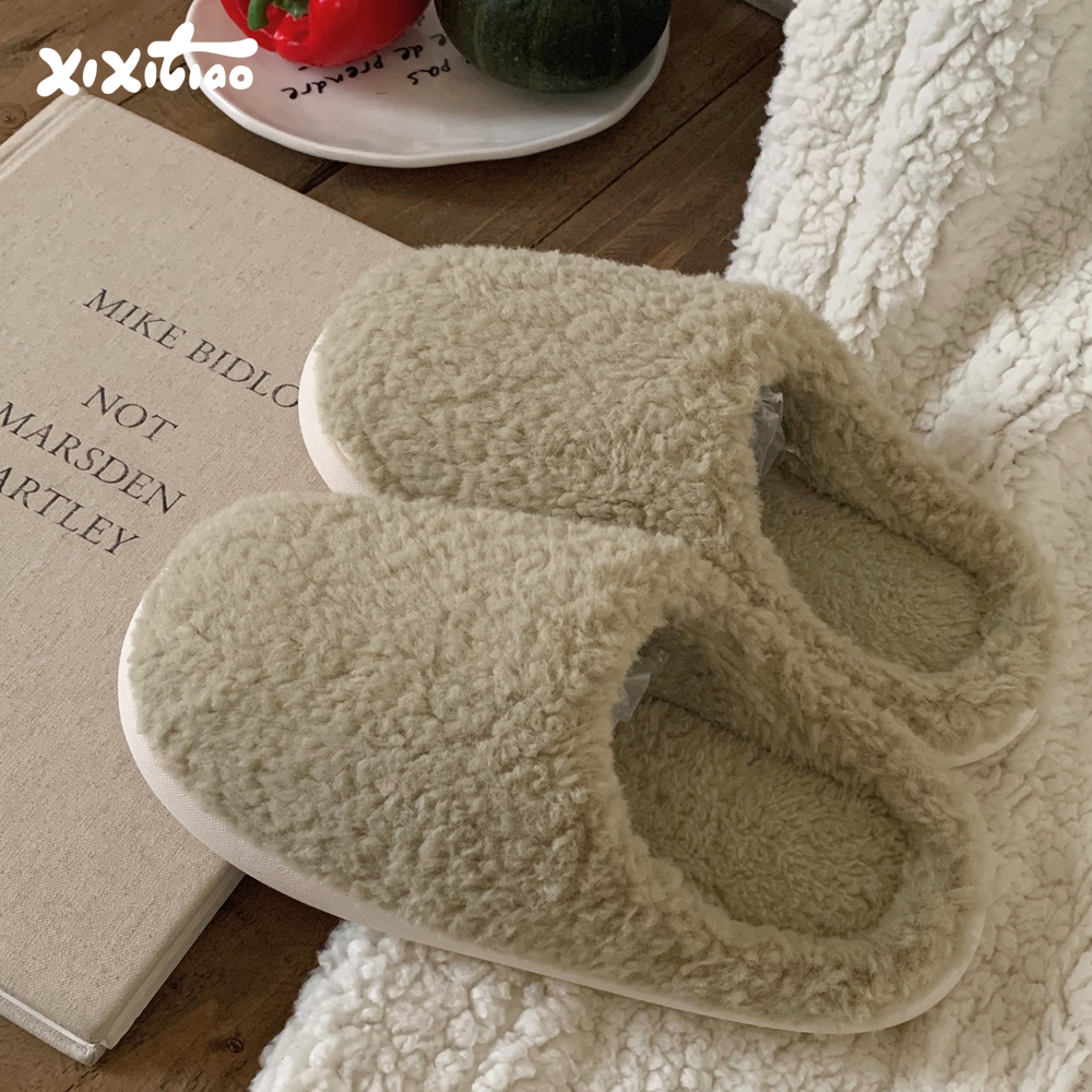 保暖防滑居家卧室软底毛绒月子鞋