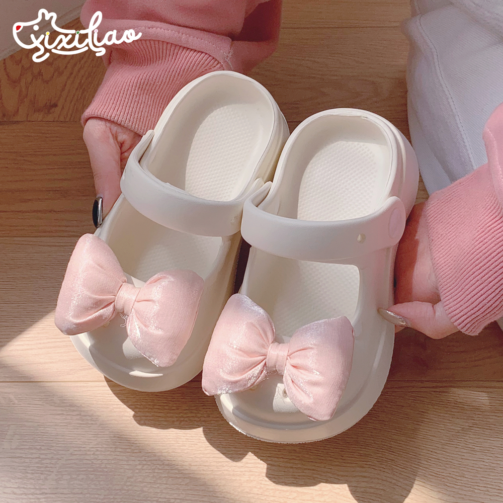 百搭外穿仙女风蝴蝶结儿童凉鞋
