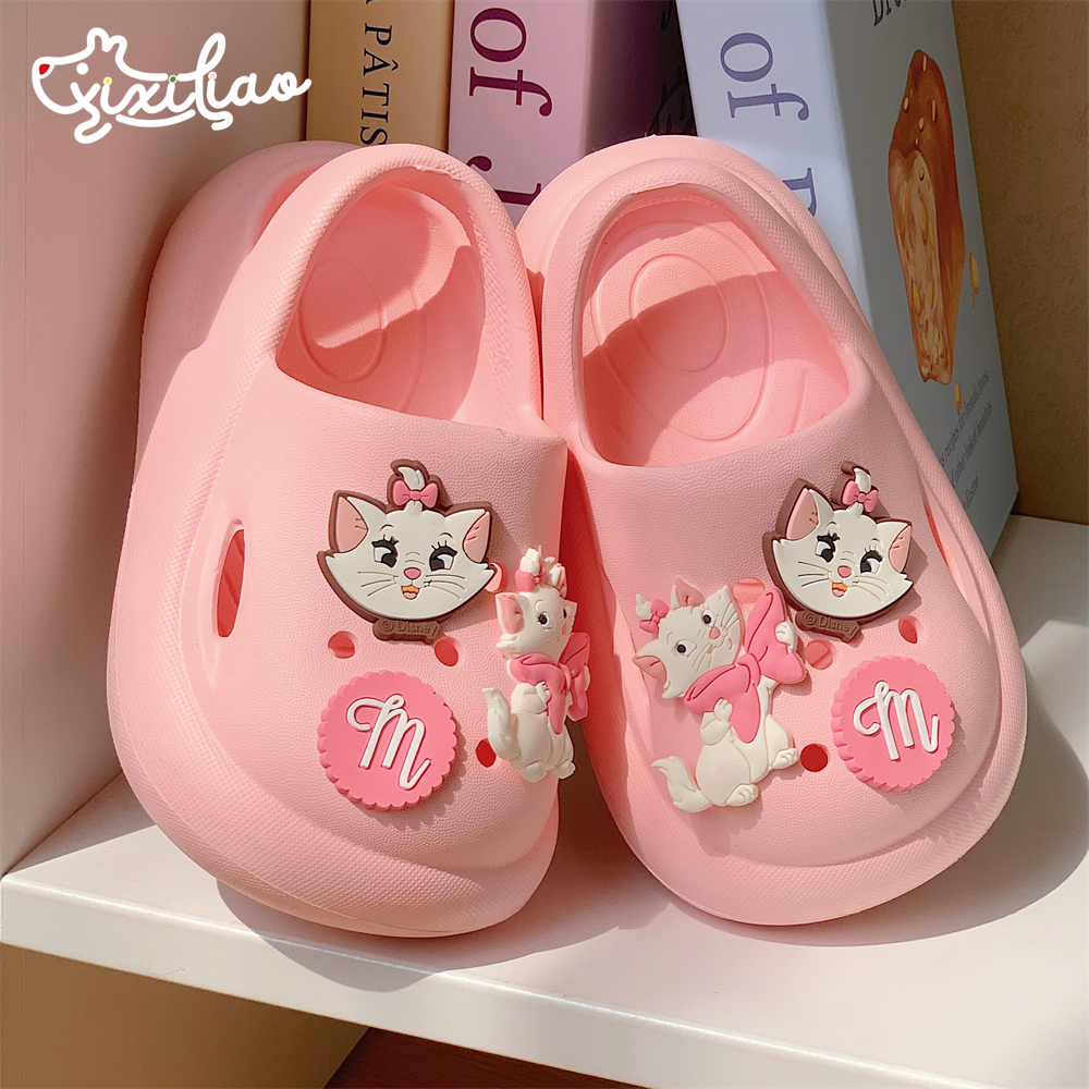 可爱迪士尼玛丽猫儿童沙滩洞洞鞋