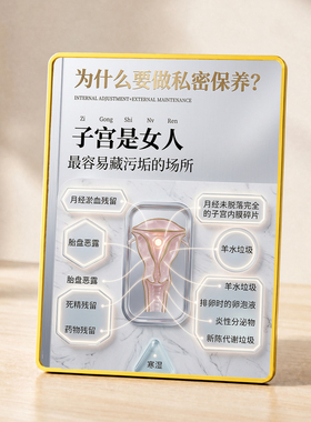 美容院养生馆为什么做私密保养科普摆台门店宣传装饰摆件