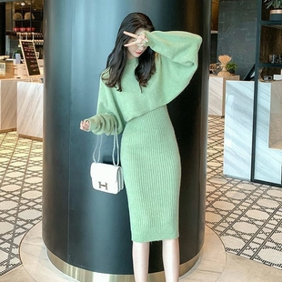 秋冬时尚针织套装女2026网红很仙的洋气宽松毛衣背心吊带裙两件套