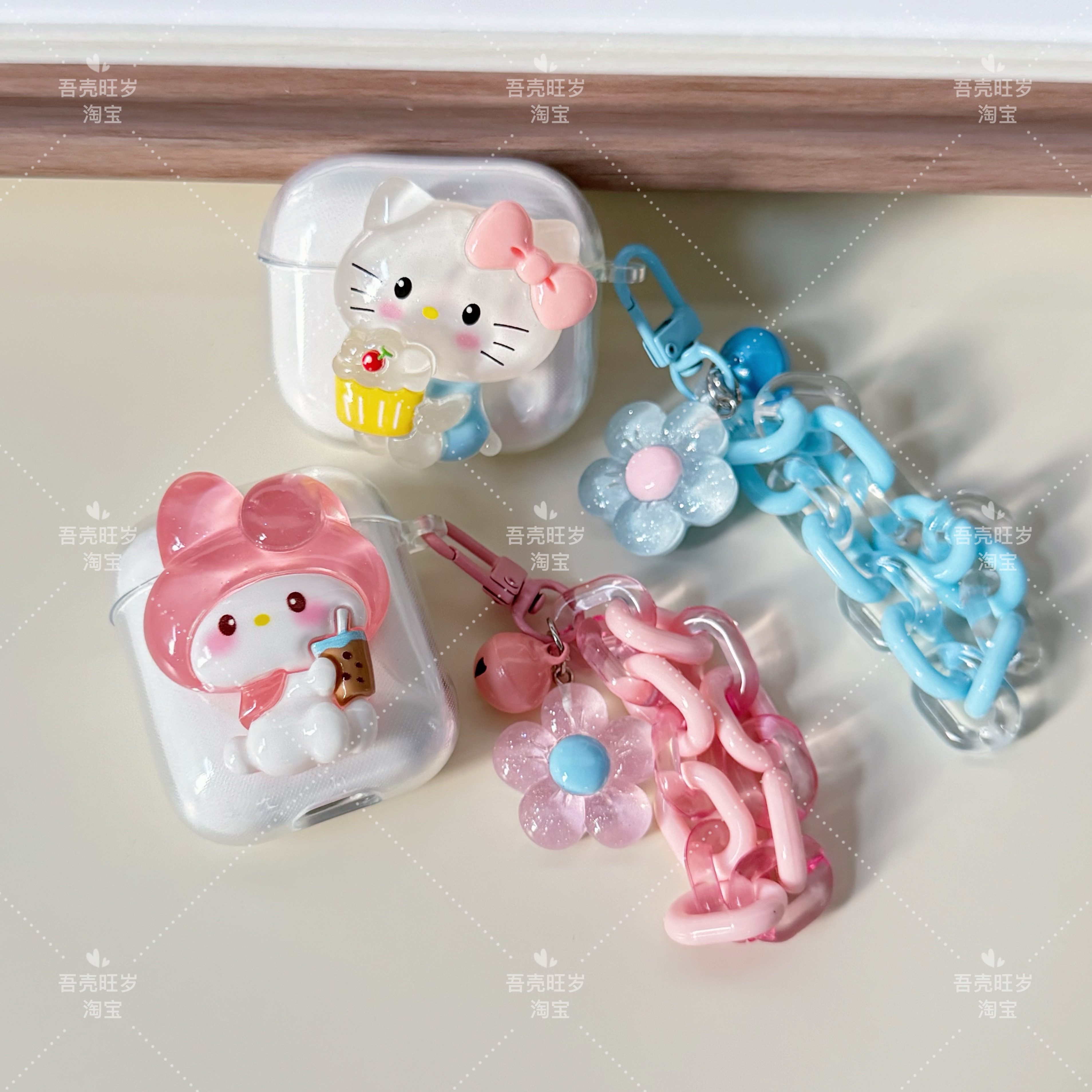 可爱美乐蒂适用倍思w04plus保护套AS01凯蒂猫M2S耳机壳E3耳机套AirGo1Ring萌airnora花朵WM02少女心S1pro