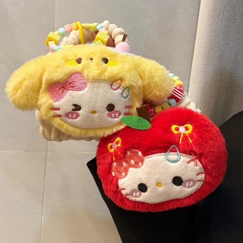 可爱凯蒂猫针织oppo耳机收纳包