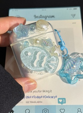 ins贝壳鱼适用oppo enco air4pro耳机壳新声版free4 air3保护套小清新encofree3 2i耳机套encoR3pro R2少女心