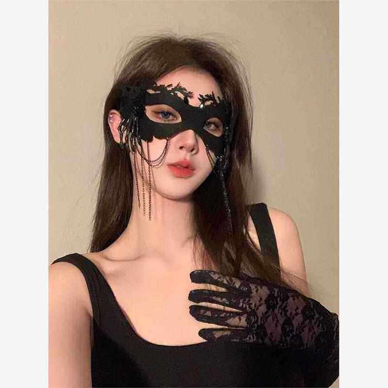 化妆舞会派对假面半脸性感蕾丝羽毛面罩女晚会面具年会头饰眼罩
