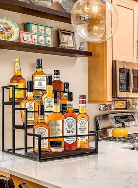 桌面酒架咖啡吧瓶收纳架咖啡糖浆架调料架展示架红酒架酒葡萄酒架
