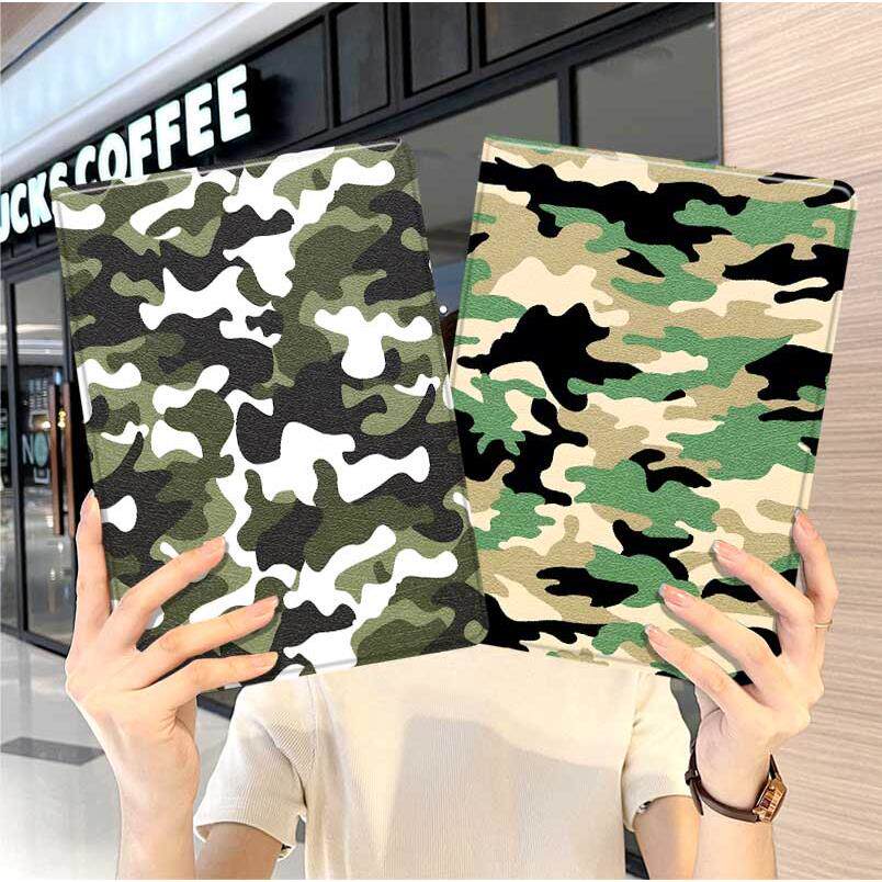 迷彩服装ipad10保护套pro2024款11寸5苹果air7平板mini6壳4迷你3适用2三折2020带笔槽8第9代2021创意2018个性