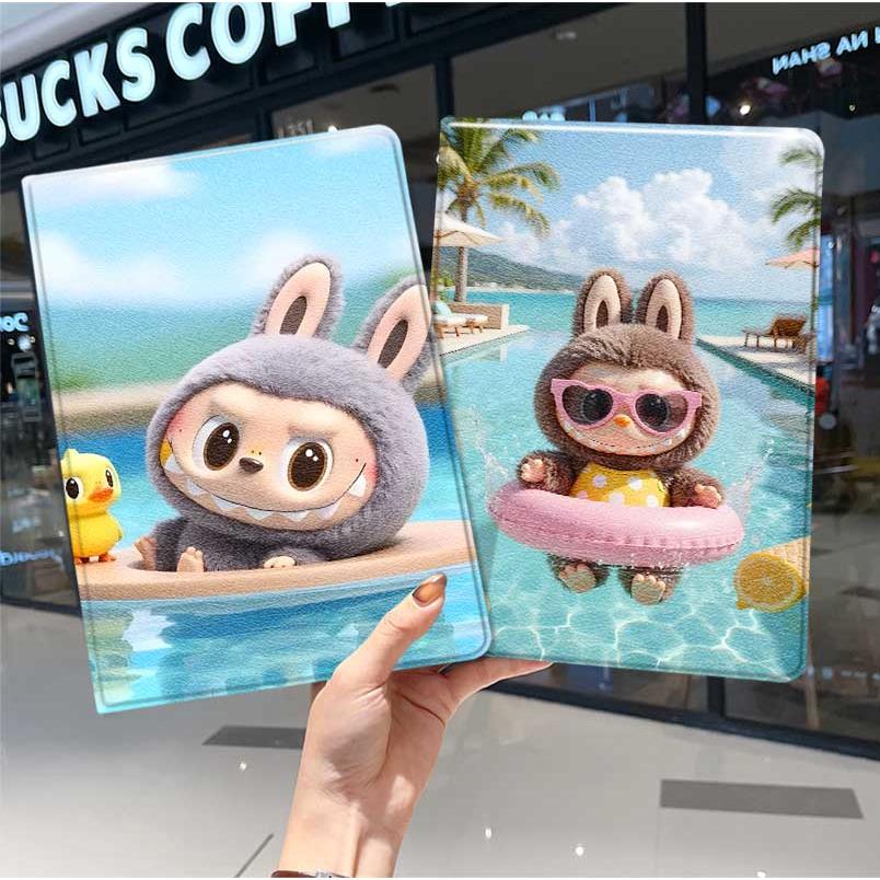 labubu拉布布ipad10保护套pro2024款11寸5苹果air7平板mini6壳4迷你3适用2三折2020带笔槽8第9代2021防护2018