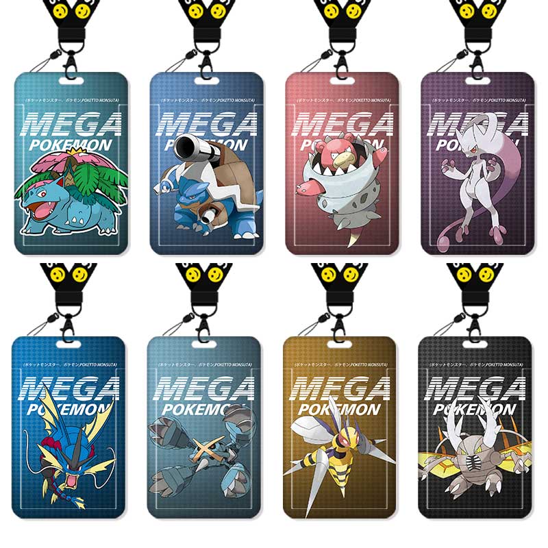 Mega宝可梦超梦卡套饭卡校园卡身份证保护套公交卡学生水卡证件小卡片套工作证工牌证件套校牌挂绳高颜值耿鬼