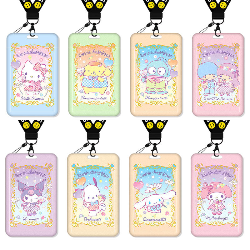 三丽鸥凯蒂猫卡套高颜值饭卡校园卡保护套公交卡学生水卡证件小卡片套工作证工牌证件套校牌挂绳二次元库洛米