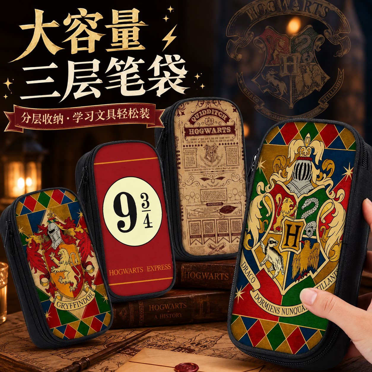 哈利波特大容量多功能笔袋图片