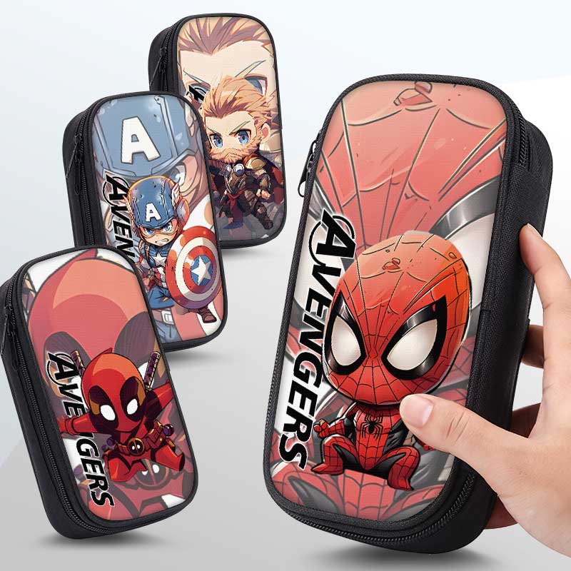 蜘蛛侠钢铁侠笔袋小学生铅笔盒2025新款超火文具袋初中生笔盒学生文具盒儿童网红爆款女孩男生男孩款漫威周边