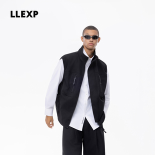 【网布拼接】LLEXP城市机能通勤外套2025年新简约休闲马甲内搭