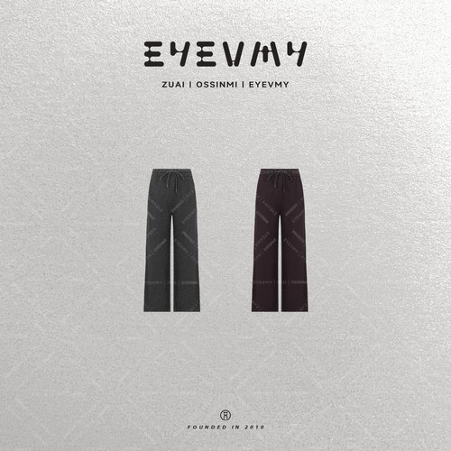 【羊毛有氧裤】立裁波边显瘦垂顺直筒阔腿裤WT54UYQ336