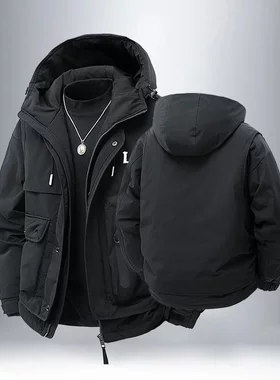LeYubb潮牌连帽羽绒服男士青少年冬季户外时尚防寒保暖冬装外套