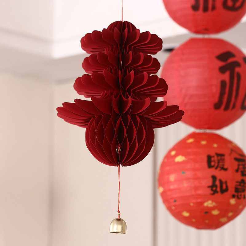 恋恋喜日2025创意新年桌面摆件布置装饰折纸福禄葫芦蛇年春节用品