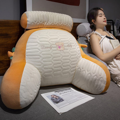 冰丝乳胶床头靠垫软包靠背床上靠枕沙发腰靠腰枕榻榻米宿舍护腰垫
