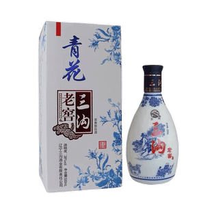 辽宁阜新特产三沟老窖青花42度500ml*1瓶浓香型纯粮酒礼盒装白酒