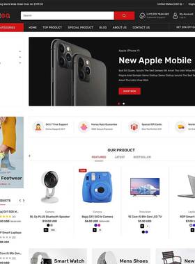 Storego Shopify电子产品手机电脑音响音箱等网站建站主题模版