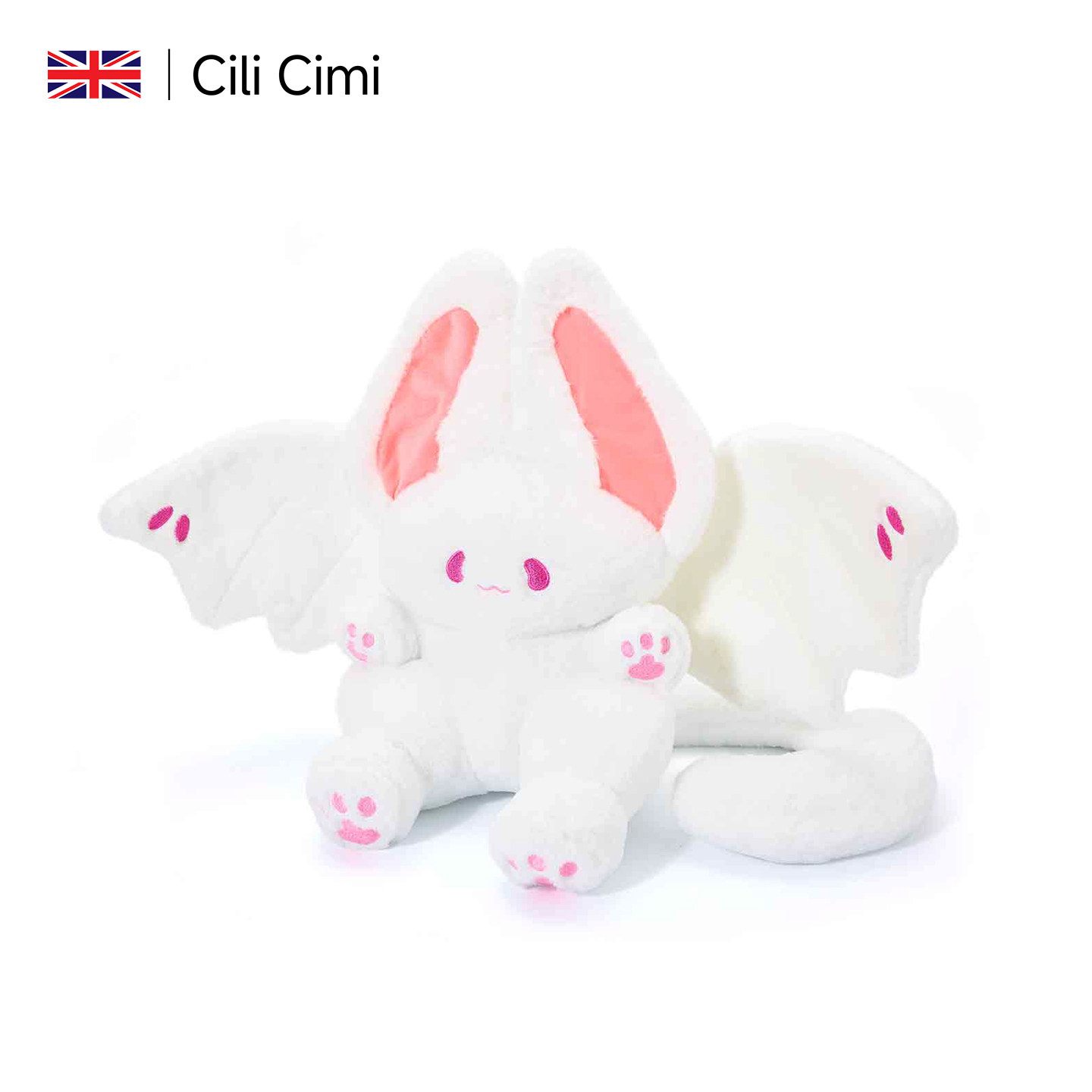CiliCimi生日礼物女生粉色飞天蝙蝠小兔子玩偶毛绒玩具布娃娃公仔