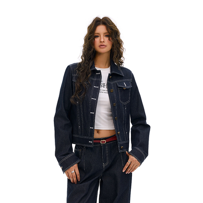 Vone SheeE 美式复古极简牛仔外套女秋冬季宽松百搭辣妹上衣穿搭