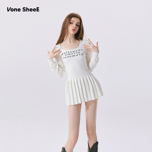显瘦连衣裙女2026新款 Vone 针织裙修身 高级感辣妹长袖 裙子 SheeE