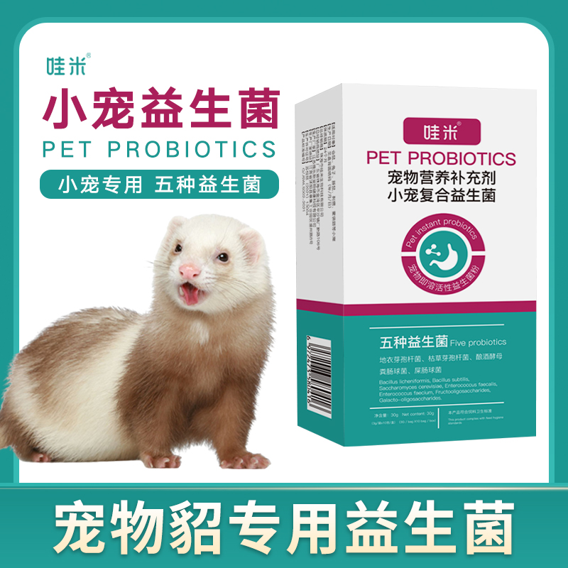 宠物貂专用益生菌粉肠胃宝安格鲁貂雪貂吃的益生菌消化宝小宠用品