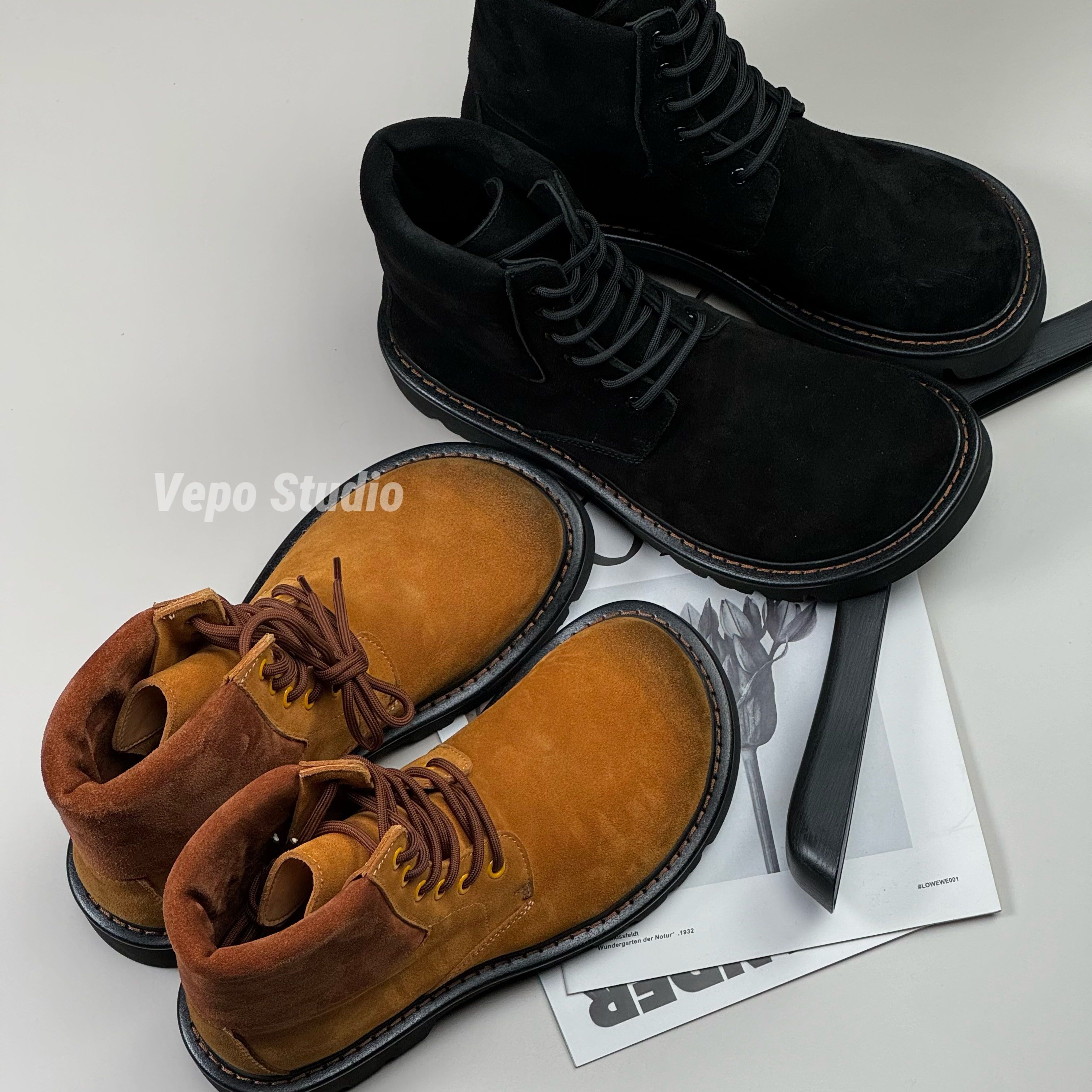 原样开发罗家复古擦色马丁靴