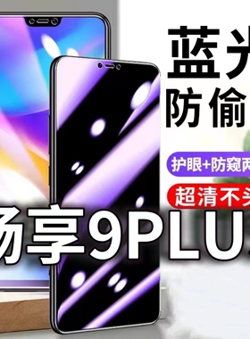 适用华为畅享9PLUS防蓝光防窥膜9plus防偷窥钢化膜JKM-AL00a防偷看手机膜黑边HUAWEI畅想9Plus防摔防爆保护膜
