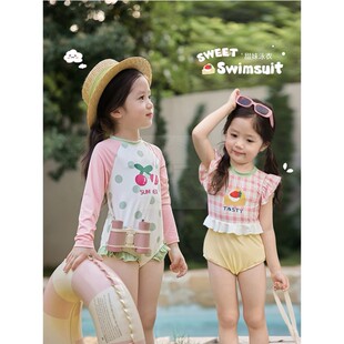 泳装 游泳服儿童宝宝速干印花泳衣网红爆款 防晒温泉连体式 女童夏季