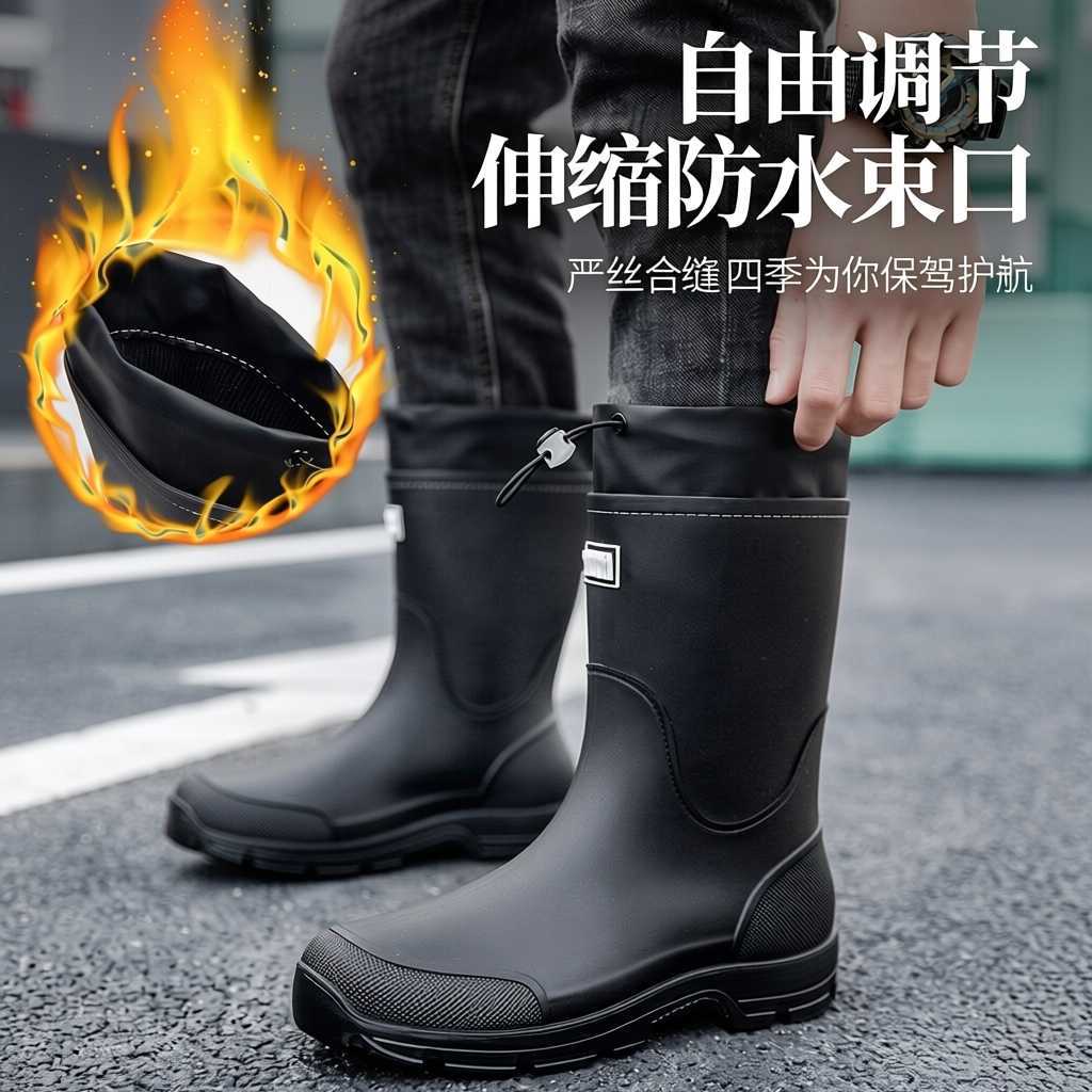 中筒水鞋男女韩版束口雨