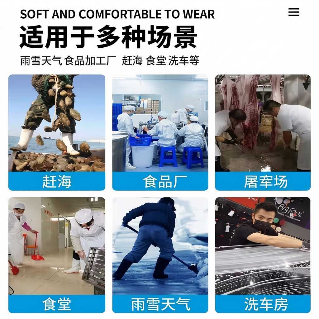 防滑超轻雨鞋耐磨高筒防