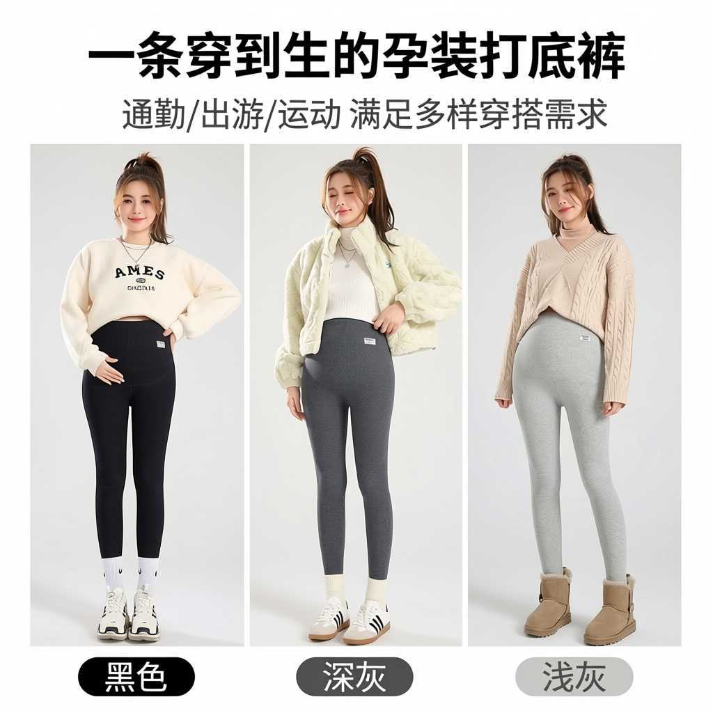 孕妇裤子羊羔绒打底裤冬