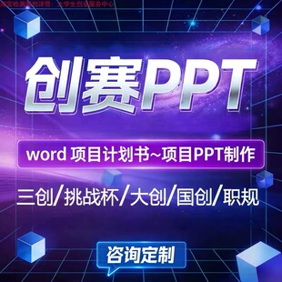 定制大学生创新创业大赛互联网+挑战杯创赛项目计划书ppt网盘资料