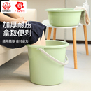 家用储水桶加厚脸盆学生宿舍洗衣手提小桶 珠江牌水桶塑料盆桶套装