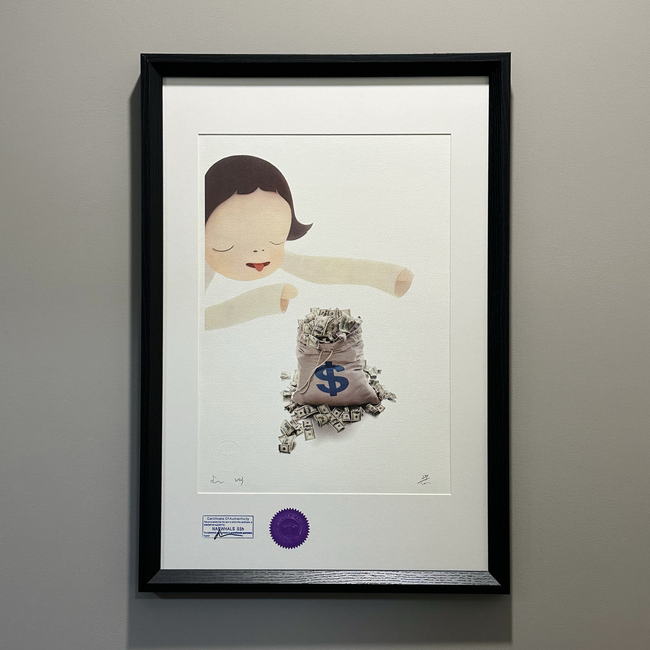 S5H ART限量潮流艺术版画 奈良美智&美金 客厅玄关卧室挂画装饰画