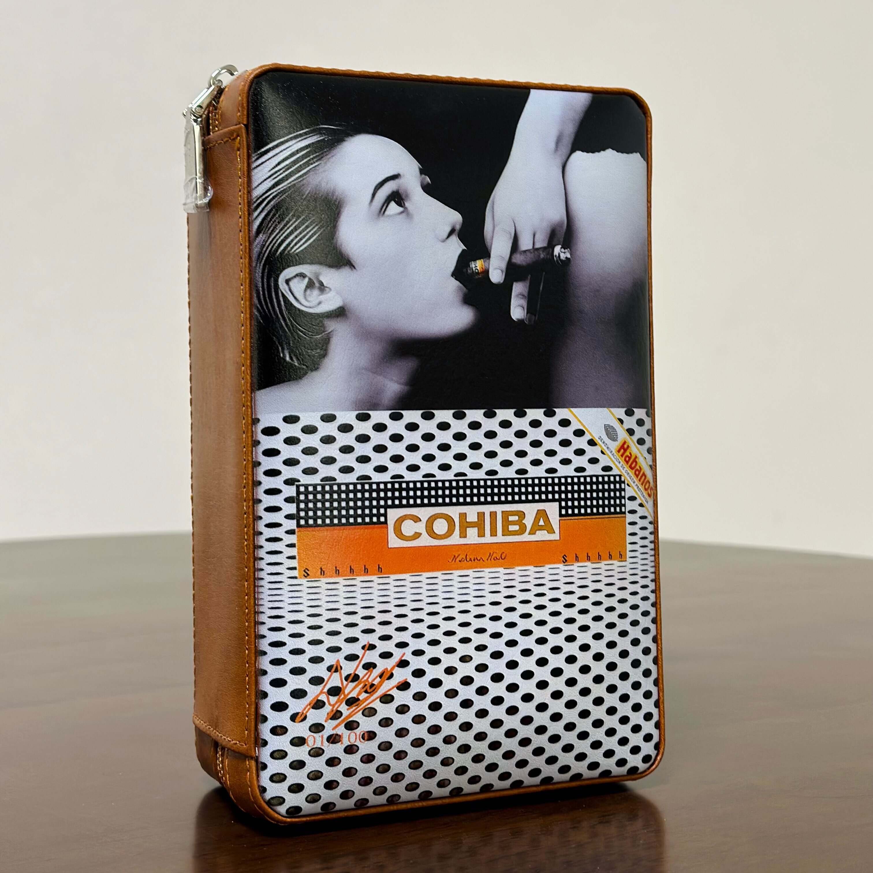 S5h正品限量雪茄包高希霸COHIBA便携式雪茄松木保湿盒便携雪茄包