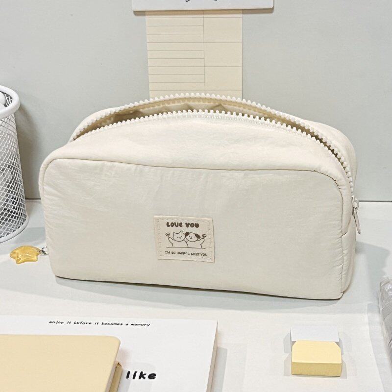 2026新款简约小方墩墩包笔袋纯色系女生ins高颜值大容量多层文