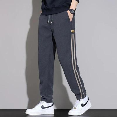 焱商轻奢内搭秋季上新男装宽松休e闲裤卫裤长裤秋季男裤束脚百搭
