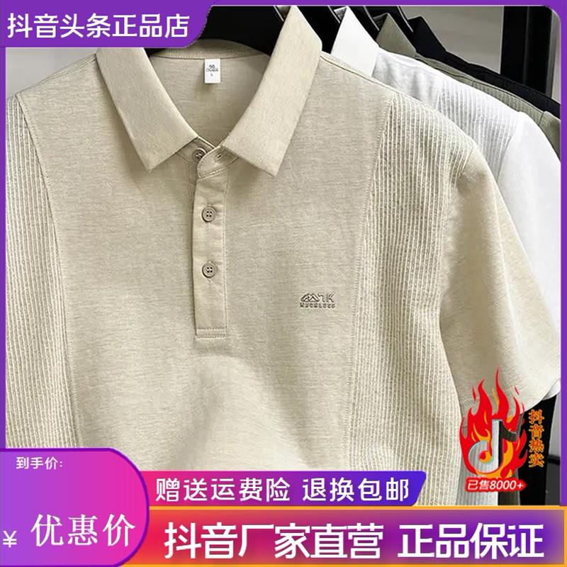 鹏然轻奢男装极简短袖Polo衫夏季新款潮流半袖上衣t恤男百搭体恤