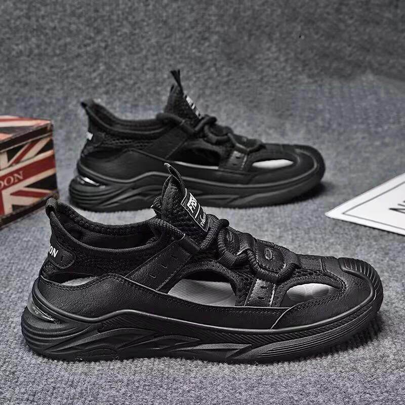 锦宸LUXE2男士夏季防滑透气镂空包头休闲运动凉鞋时尚百搭洞洞鞋