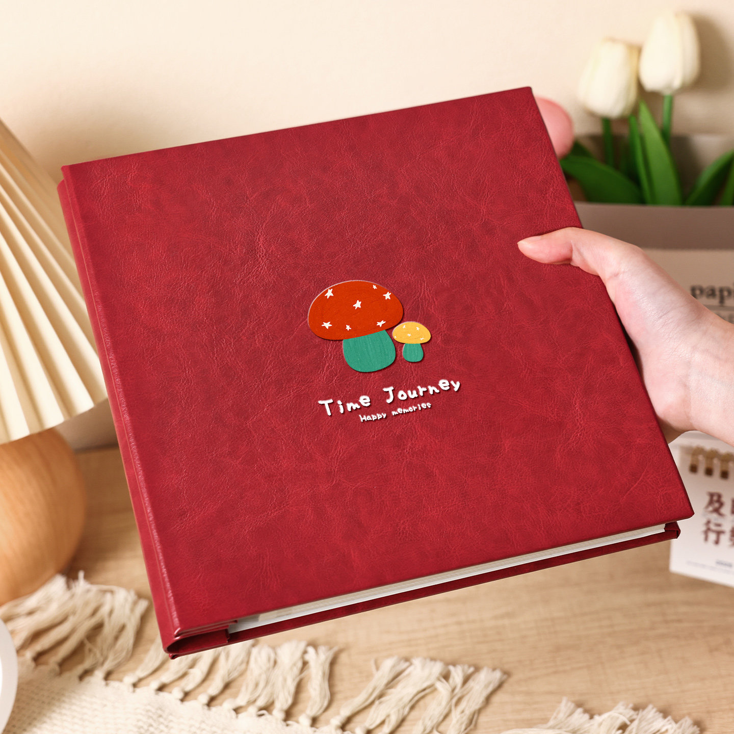 大容量皮质相册本覆膜自粘式纪念册影集相簿情侣恋爱照片书收纳册