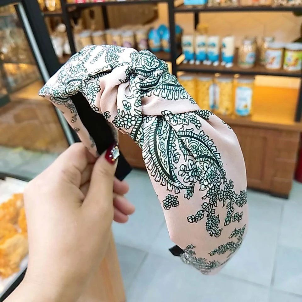 欧美时尚发箍简约宽边布艺印花头箍发饰新款女式洗脸压发发饰