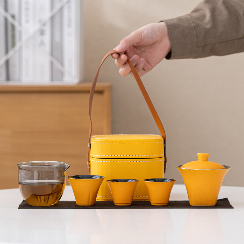 便携式旅行茶具茶杯小套