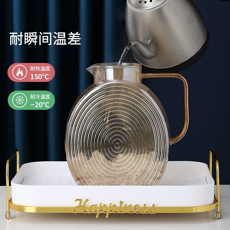 家用日常凉水壶套装玻璃