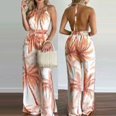 new colorful spring 2022 digital printing jumpsuit women