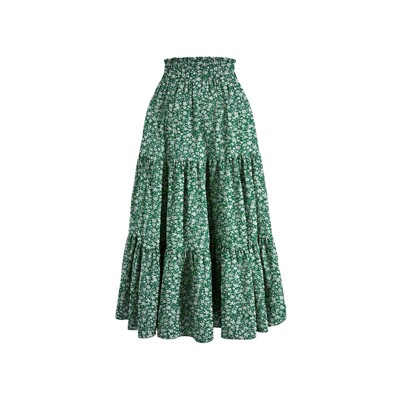 Bohemian A-line layered flowing skirt波西米亚 A 字分层半身裙