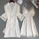 Set Clothes Lace Sleepwear Robe Home Trim Casual Nightwear